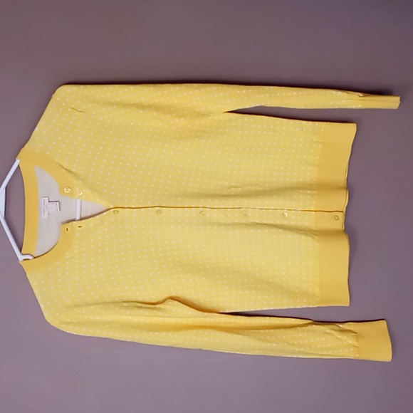 J. Crew Sweaters J Crew The Caryn Cardigan Bright Yellow W White